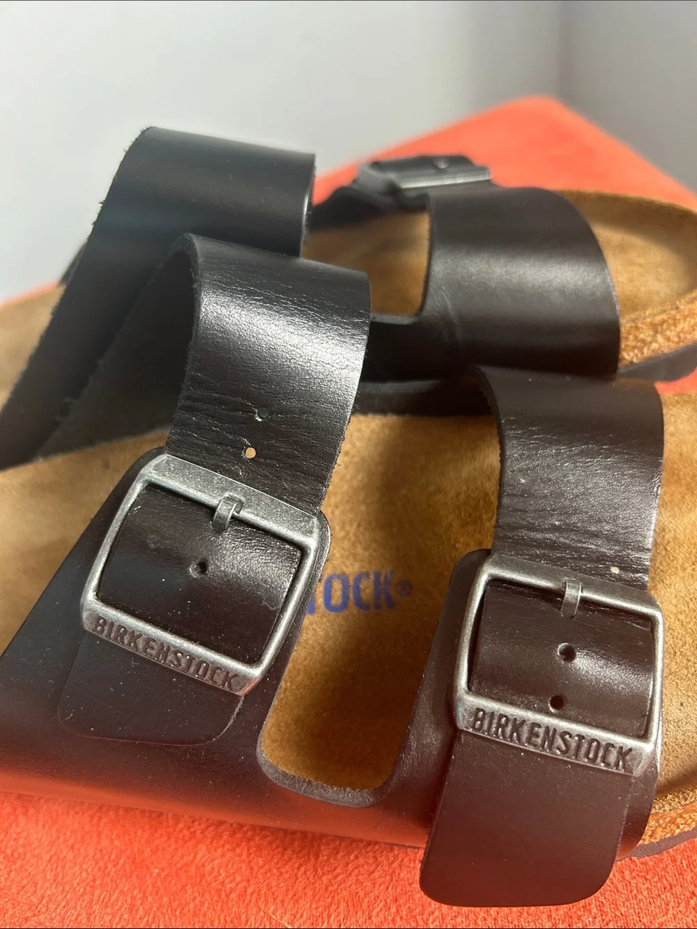 Birkenstock Black Arizona Double-Strap Leather Sandals